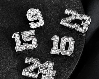 Custom player/team numbers pin,Jersey number pin for soccer baseball football volleyball softball basketball,high school varsity numbers pin