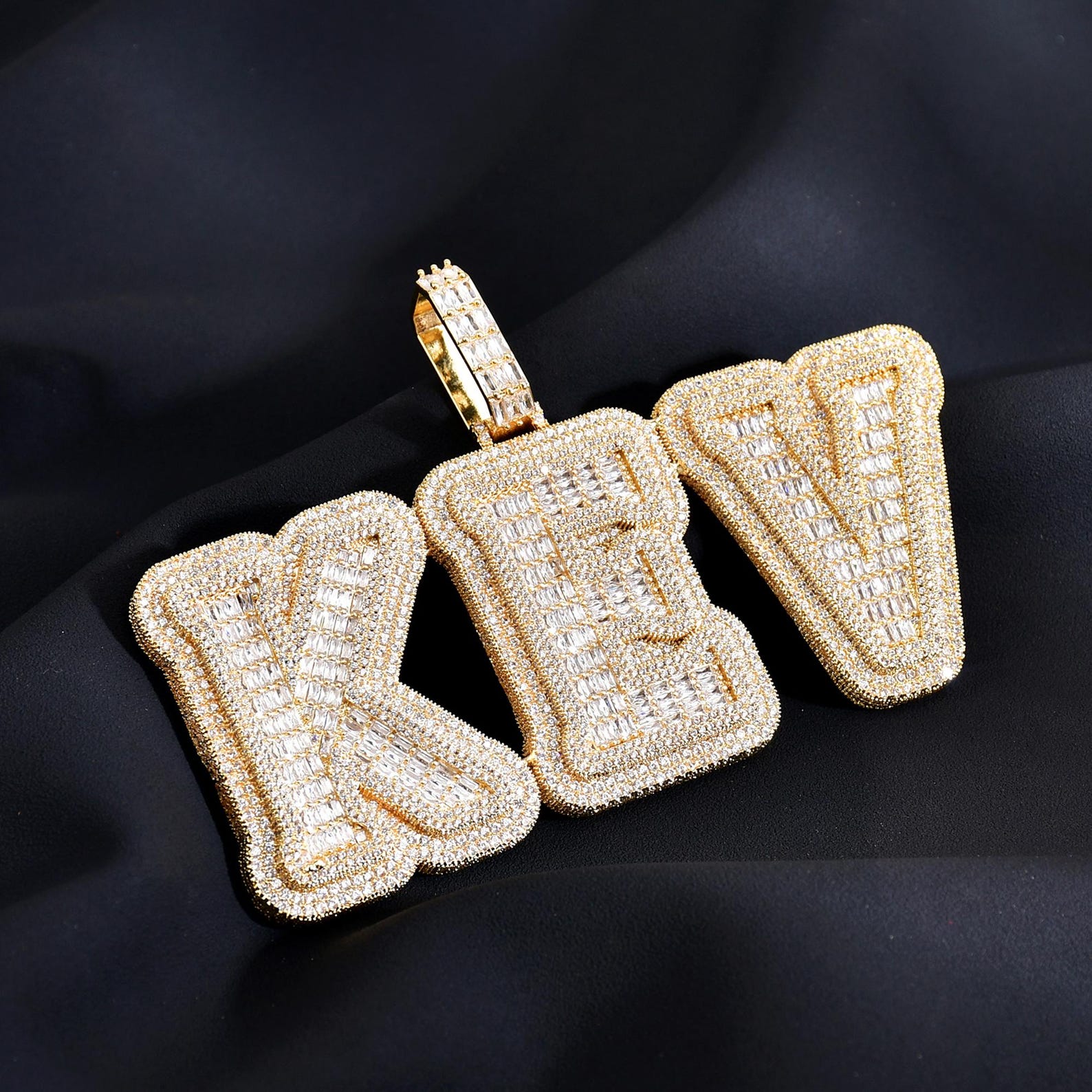 Rapper Chain Letters New Arrival Big Letters Pendant With Cuban Chain, Custom Capital ...