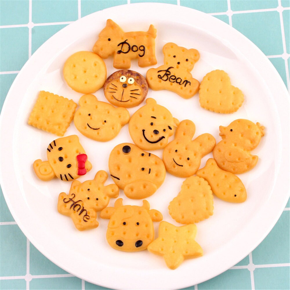 10 pezzi Assorted Animal Shape Biscuits Cookie Food Resin Etsy