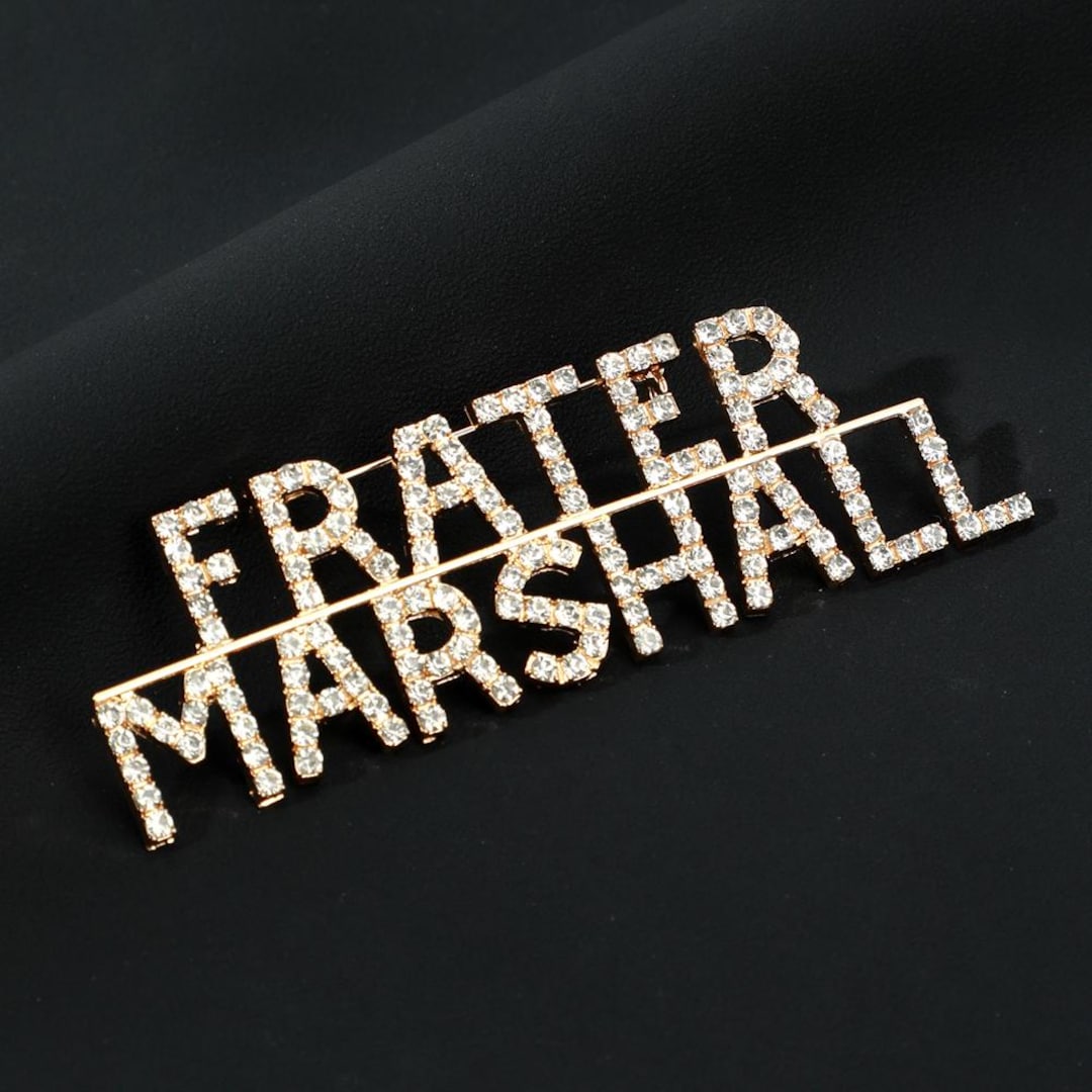 Custom Frater&name Brooch Pin for Brothers, Personalized Bling Letters ...