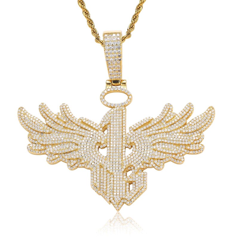 Rapper Pendant Numbers Iced Out