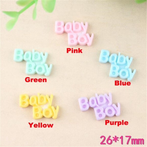 10pcs Lovely Resin baby boy Flat Back Resin Small Perfume Resin Cabochon Rip For DIY Decoration 26x17mm