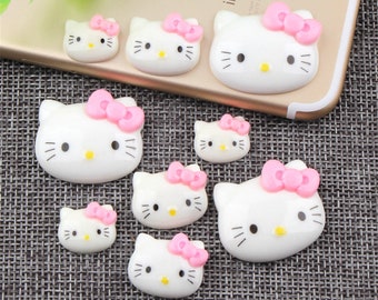 Lot 10 PERLE HELLO KITTY CHARMS EMBELLISSEMENT SCRAPBOOKING DECORATION cabochon Lot 10 PERLE HELLO KITTY CHARMS EMBELLISSEMENT SCRAPBOOKING DECORATION cabochon