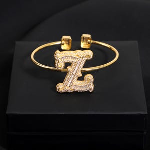 Tobillera personalizada con inicial helada, pulsera ajustable personalizada, tobillera con letras y números brillantes, accesorios para mujer, regalo para novia