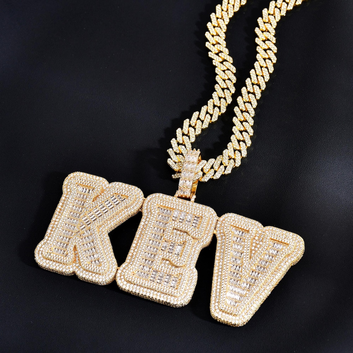 Rapper Chain Letters New Arrival Big Letters Pendant With Cuban Chain, Custom Capital ...