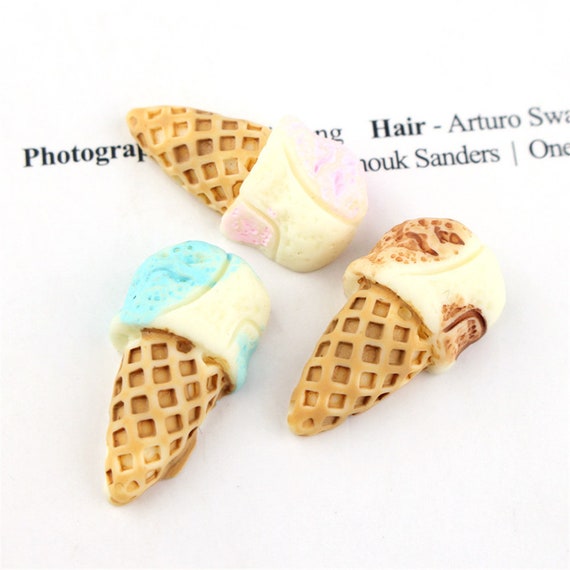 1/5/10pcs Kawaii Ice Cream Slime Kit Charms Bulk Resin Cute