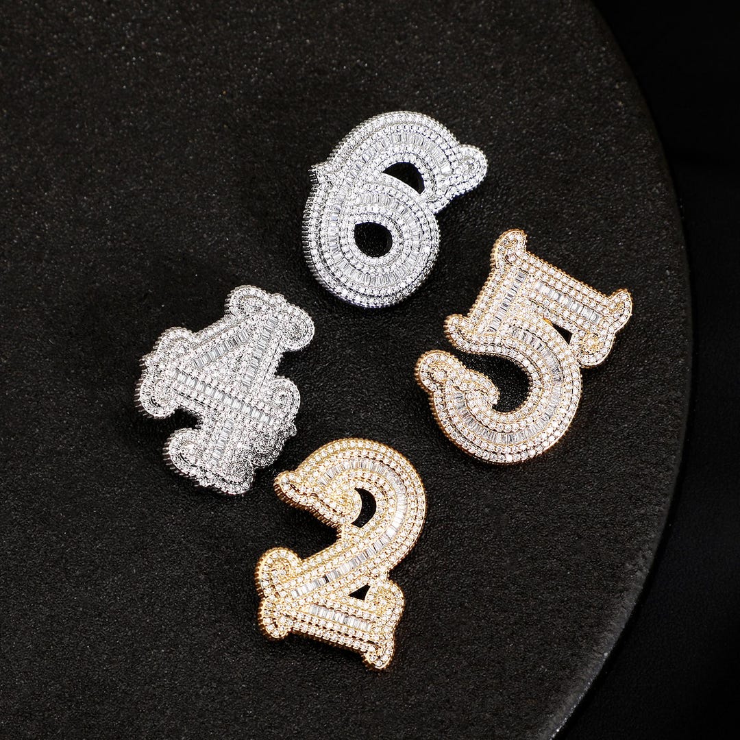 Zircon Diamond Initial A-Z Letters&numbers Brooch Pin, Alphabet Lapel ...