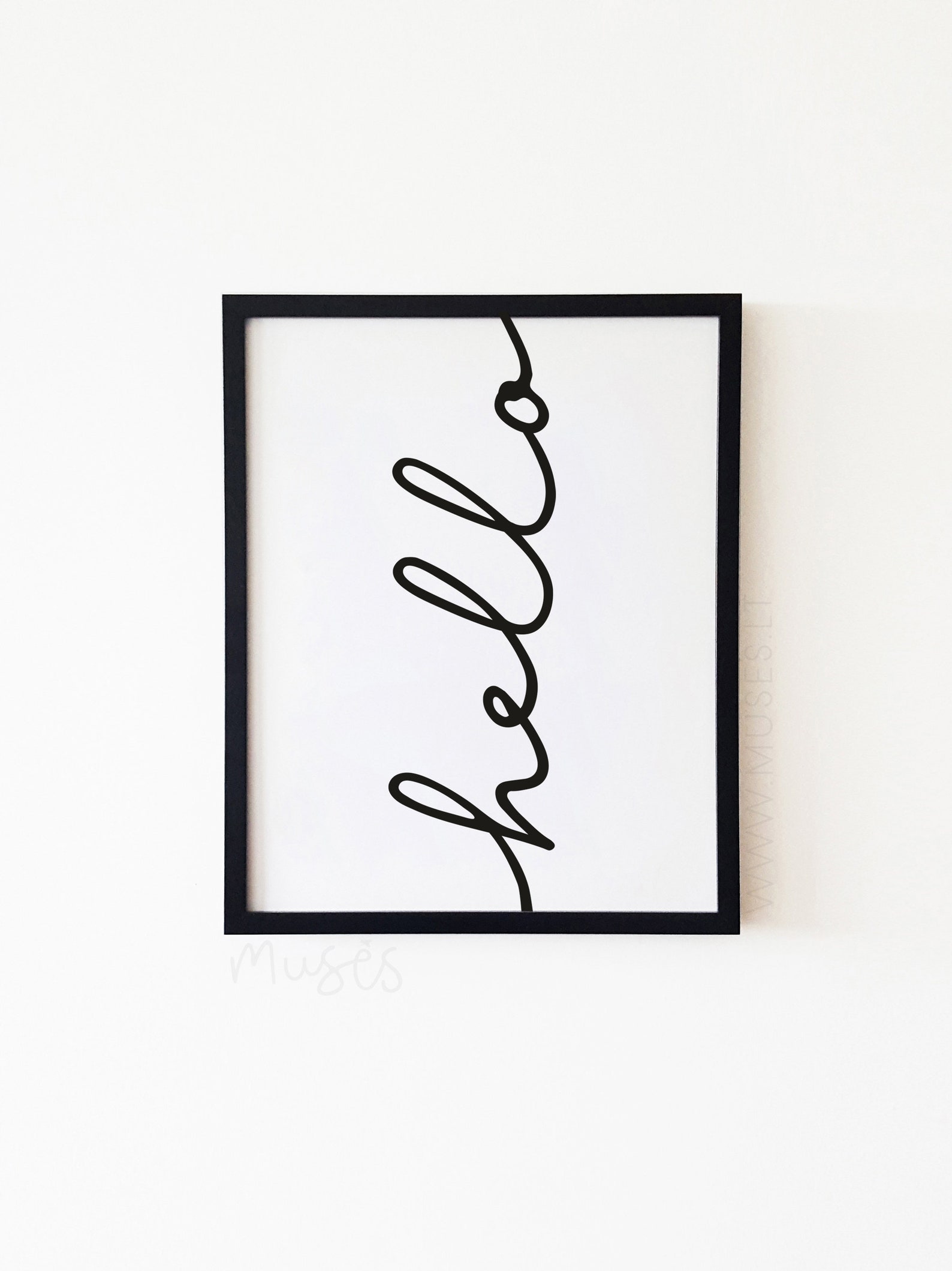 Hello Wall Art Entryway Decor Modern Scandinavian Etsy