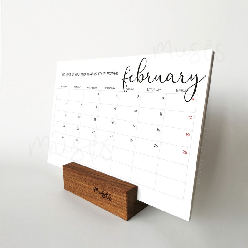 2024 Minimal Desk Planner With Monthly Quotes Office Desk Etsy