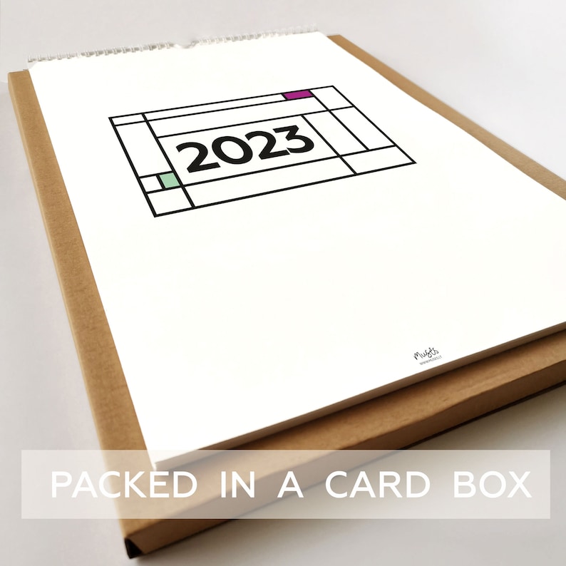 Large Wall Calendar 2023 Hanging Colorful Abstract Calendar Etsy