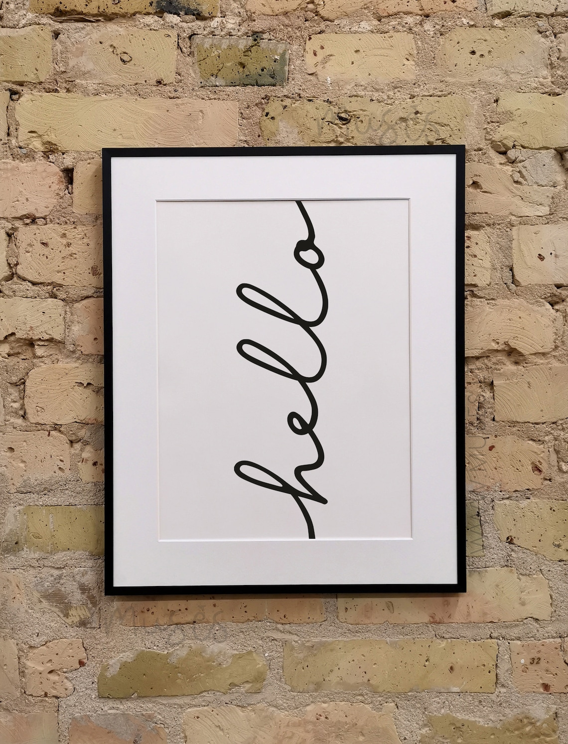 Hello Wall Art Entryway Decor Modern Scandinavian Etsy