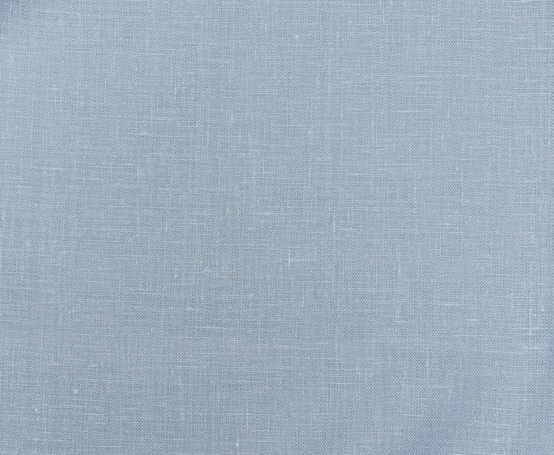 Linen Fabric Softened Light Steel Blue Medium Weight 1 Etsy