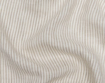 100 % Natural Linen Fabric Stripes