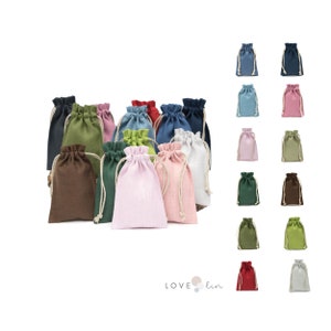 Linen Pouch Bag 13 x 20 cm