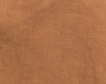 Linen Fabric Extra Wide Stonewashed Cinnamon, Width 245 cm