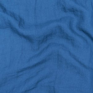 Linen Fabric Blue Stone Washed Softened Sold By The Yard Or Meter