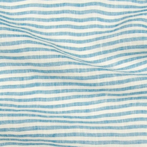 Striped Linen Fabric: Extra Wide Stonewashed Bedding, Curtains - 280cm