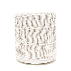 Cotton Twisted Rope 2,5 mm, Cotton Cord, White Cord Macrame, Optic White Rope 1.02 kg/35.98 oz