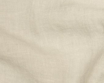 Linen Fabric Stonewashed Ivory, Sewing Fabric, Medium Weight