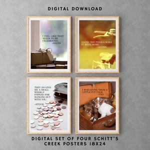 Schitt&#39;s Creek posters, digital download posters, David Rose, Moira Rose, Schitts Creek, gift
