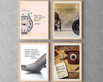 Schitt's Creek posters, digital download posters, David Rose, Moira Rose, Schitts Creek, gift