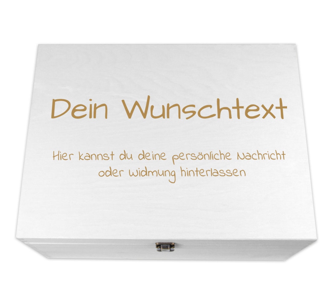 Personalisiert Holzkiste Mit Gravur - 24x14x10cm Geschenkbox Mit Wunschtext
