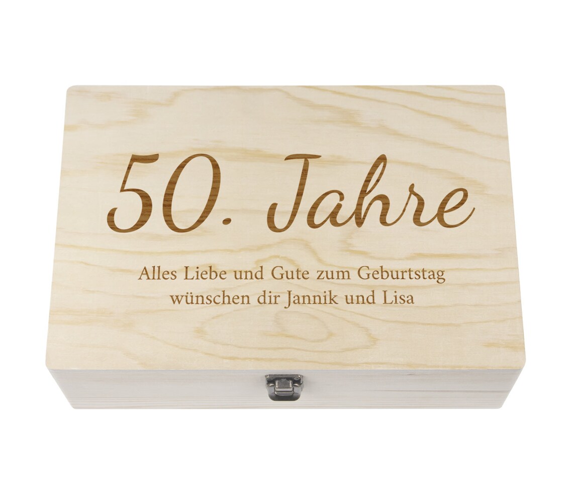 Holzkiste Mit Gravur Geschenkbox Personalisiertes Geschenk Holzbox 