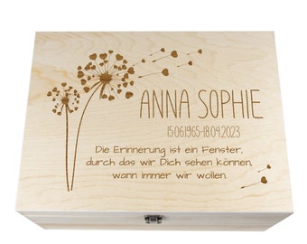Persönliche Trauerbox für Sternenkinder & Verwandte - Handgefertigte Erinnerungsbox mit Individualisiertem Namen, Liebevolles Andenken