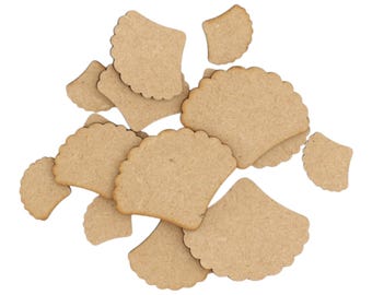 Wooden Sea Shell Scallop MDF Craft Shape Blank Embellishment Laser Cut S2