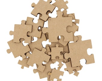 Wooden Puzzle Piece MDF Craft Shape Blank Decoration Embellishments Laser Cut