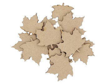 Wooden Autumn Leaf MDF Craft Shape Blank Decoration Embellishments Laser Cut