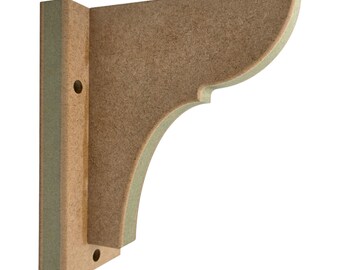 Handmade Shaker / Gallows Shelf Brackets | Premium 25mm Moisture-Resistant MDF 3 Sizes (Style 6)