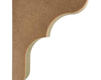 Handmade Shaker Shelf Brackets / Corbels | Premium 25mm Moisture-Resistant MDF 3 Sizes (Style 4)