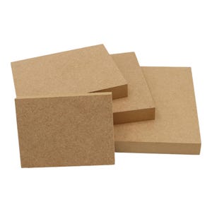 Wooden MDF Rectangle Plaque Square Edge Blanks Craft Shape Display Stand Plinth 18mm