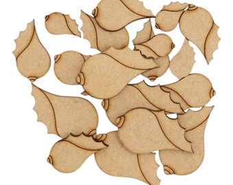 Wooden Sea Shell Conch MDF Craft Shape Blank Decoration Embellishment Laser Cut