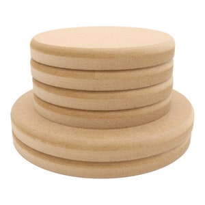 Wooden MDF Circle Rounded Edge Craft Shape CNC Routed DoodleTech