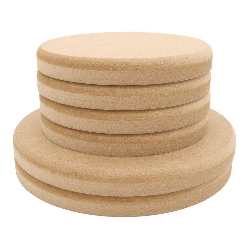 Wooden MDF Circle Rounded Edge Craft Shape CNC Routed DoodleTech