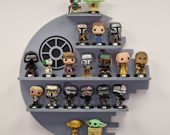 Star Wars Inspired Funko Pop Death Star Display Shelf Custom Wall Display Unit, MDF, Pop Vinyl Storage, Floating Shelf