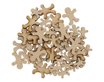 Wooden Gingerbread Man Plain MDF Craft Shape Blank Decoration Embellishments