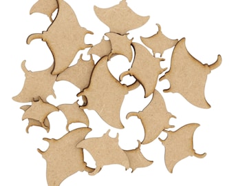 Wooden Stingray MDF Craft Shape Blank Decoration Embellishment Laser Cut Animal
