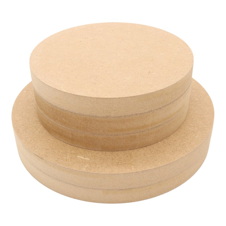 Wooden MDF Circle Square Edge Craft Shape CNC Routed DoodleTech