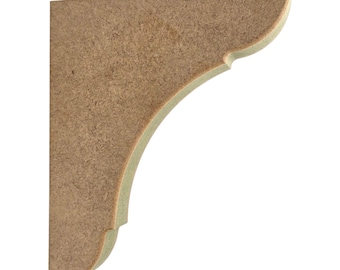 Handmade Shaker Shelf Brackets / Corbels | Premium 25mm Moisture-Resistant MDF 3 Sizes (Style 1)
