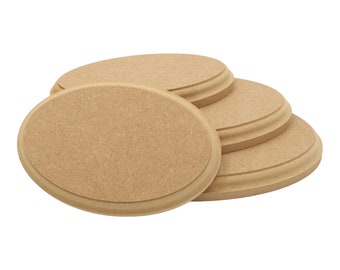 Wooden MDF Oval Plaque Trophy Edge Blanks Craft Shape Display Stand Plinth 18mm
