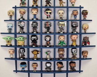 3D Spherical Funko Pop Display Shelf - 98cm Large Round Wall Dome - Precision Interlocking MDF Kit - Holds 38 Figures - OOB Collection