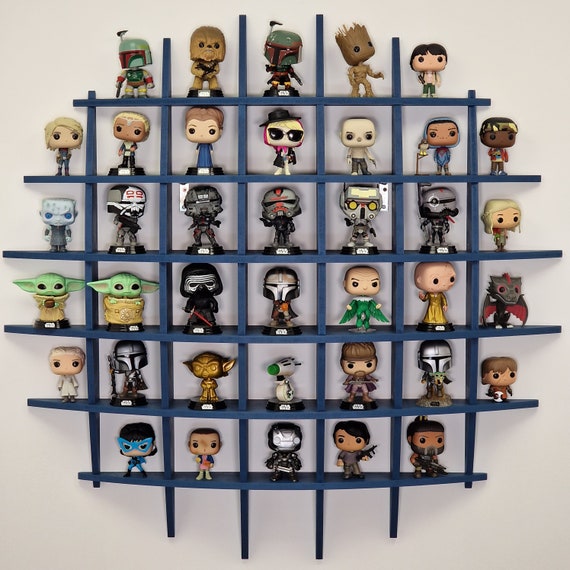 3D Spherical Funko Pop Display Shelf - 98cm Large Round Wall Dome - Precision Interlocking MDF Kit - Holds 38 Figures - OOB Collection