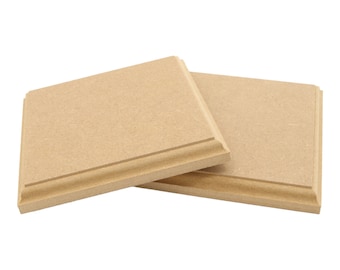 MDF Squares, 18mm Thick Roman Ogee edge 100mm - 300mm, Trophy Craft Blanks, Disk