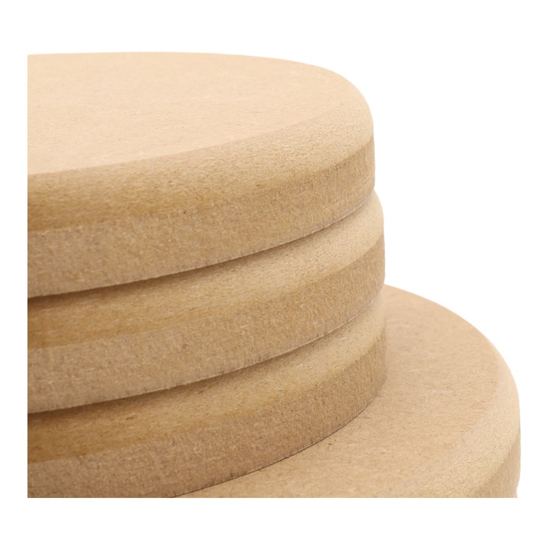 Wooden MDF Circle Rounded Edge Craft Shape CNC Routed DoodleTech