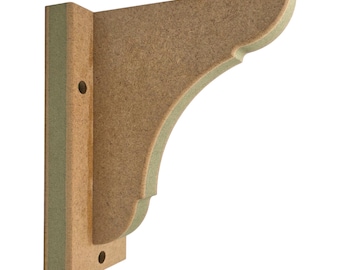 Handmade Shaker / Gallows Shelf Brackets | Premium 25mm Moisture-Resistant MDF 3 Sizes (Style 1)
