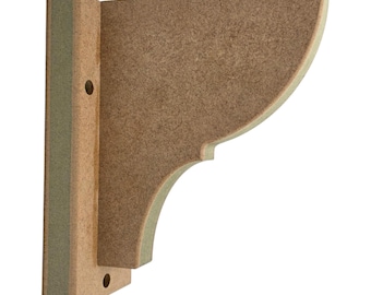 Handmade Shaker / Gallows Shelf Brackets | Premium 25mm Moisture-Resistant MDF 3 Sizes (Style 7)