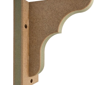 Handmade Shaker / Gallows Shelf Brackets | Premium 25mm Moisture-Resistant MDF 3 Sizes (Style 4)